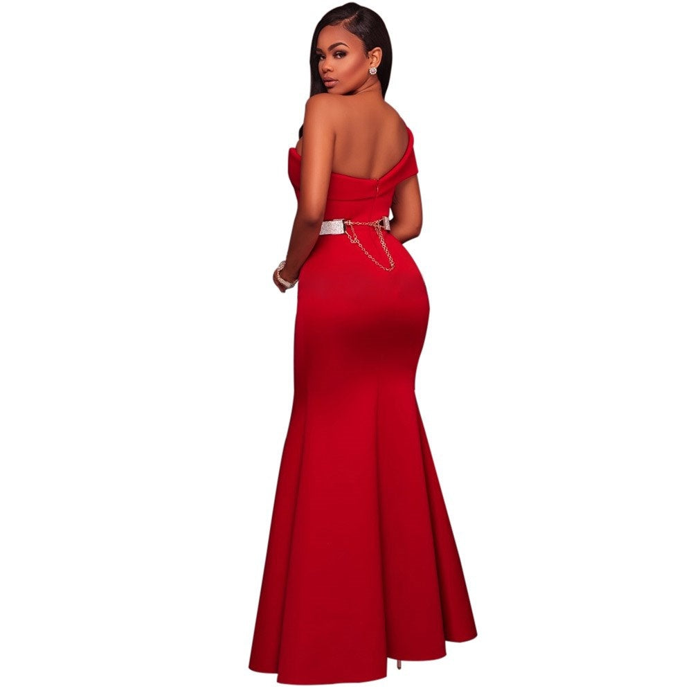 Long, Beautiful Red Evening Gown