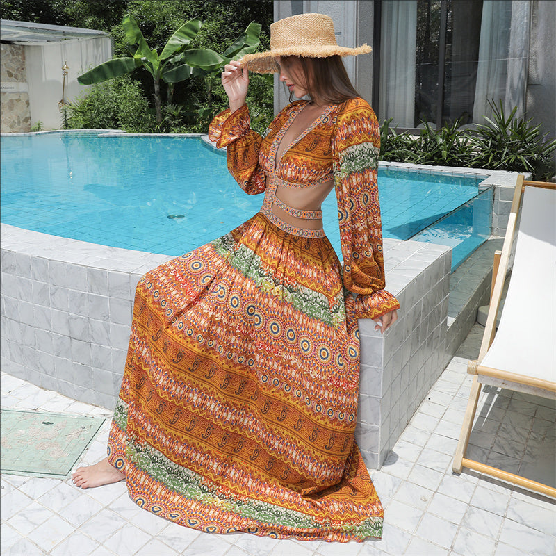 Floral Large Hem Dress