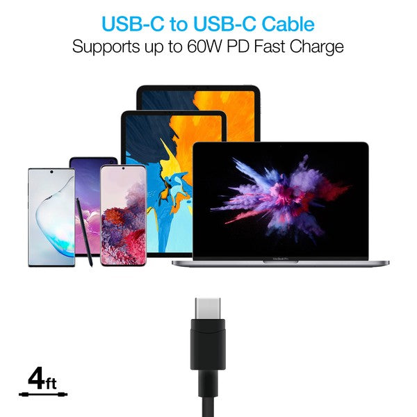 Naztech 20W PD Wall Charger w/ USB 4ft Cable