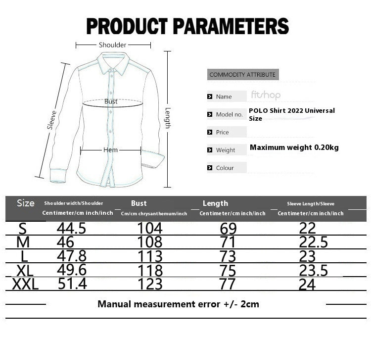 Men's Business Casual Letter Print Short-sleeve Lapel T-shirt
