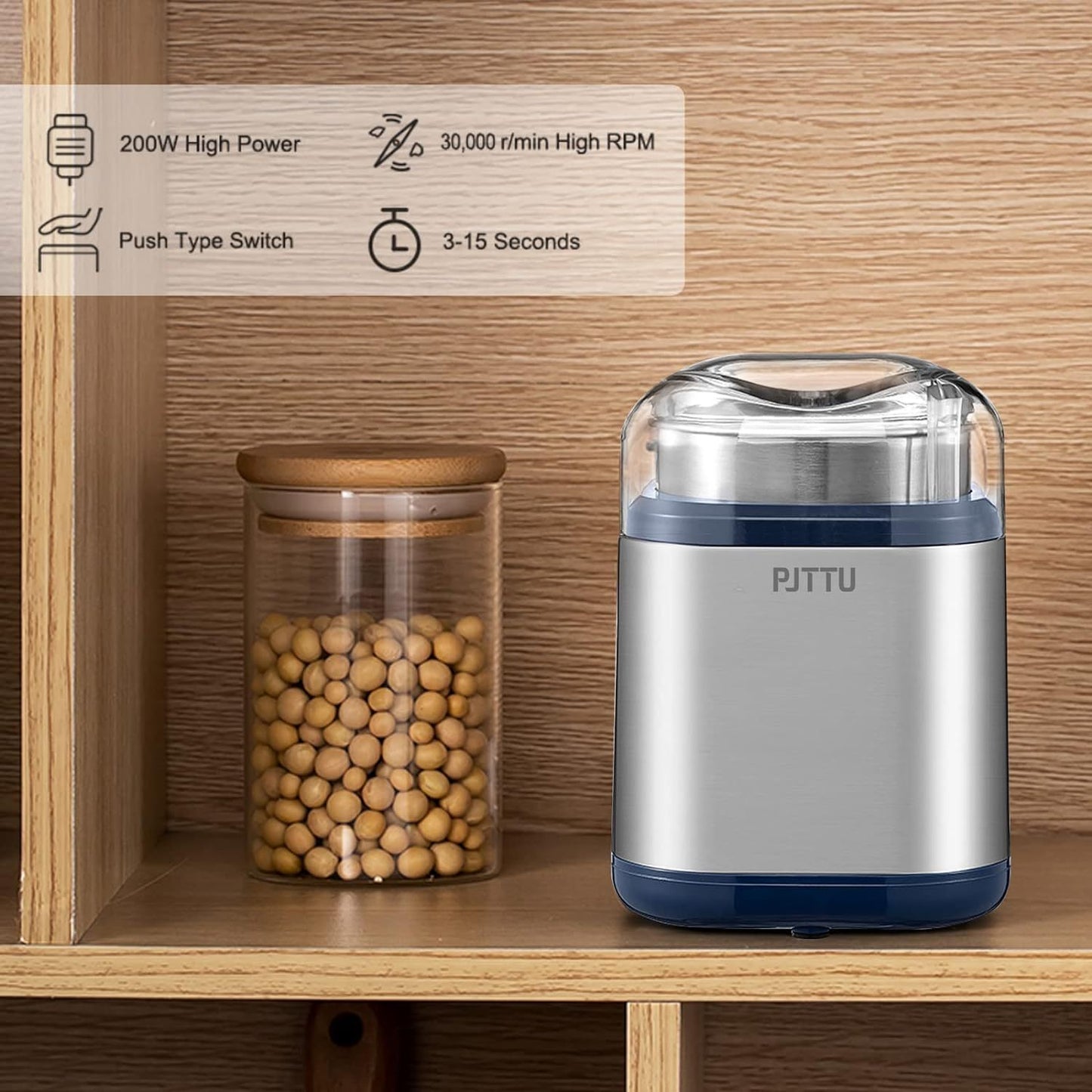 Electric Grinder For Herbs, Spices, Pollen And Coffee