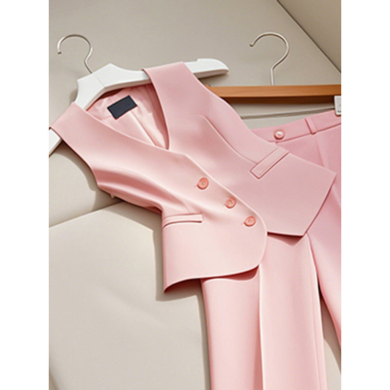 Elegant High-grade Suit Vest Pants Two Pieces Fashion Suit
