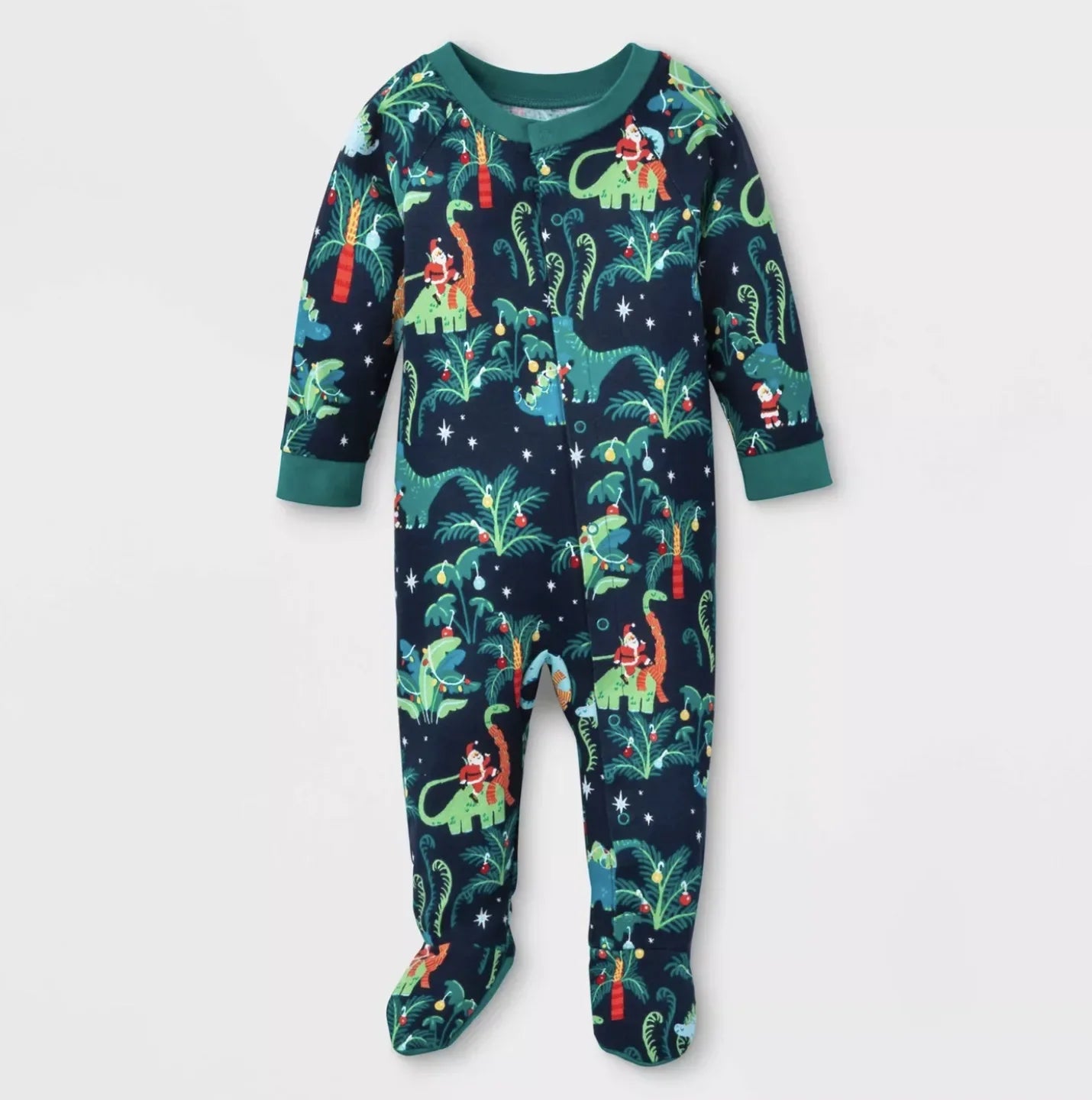 2024 New Family Christmas Pajamas Set Mom Dad Kids Baby Dog Matching Outfits Dinosaur Print Soft Warm Sleepwear Xams Family Look