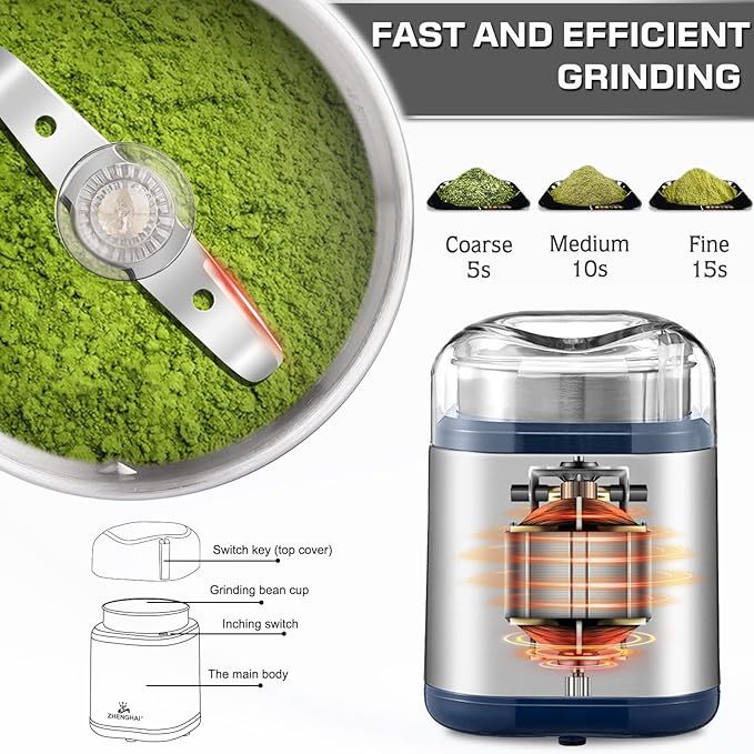 Electric Grinder For Herbs, Spices, Pollen And Coffee