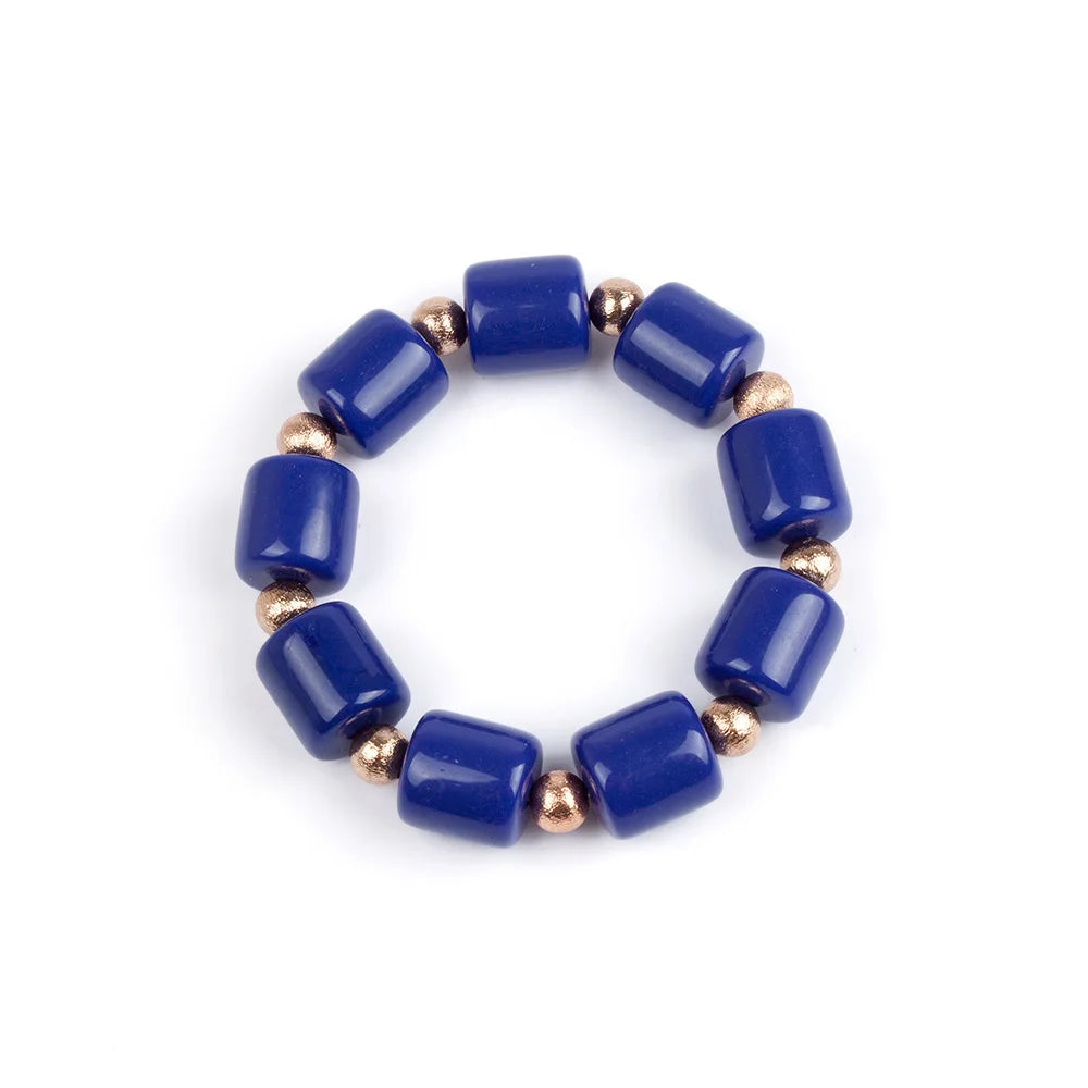 Artificia Coral Bead Royal Blue African Wedding Jewelry Set Women Necklace Gold Accessories Nigeria Bride Party ABG187