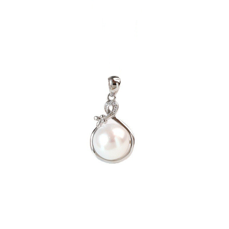 Silver Elegant Graceful Pearl Jewelry Three-piece Set