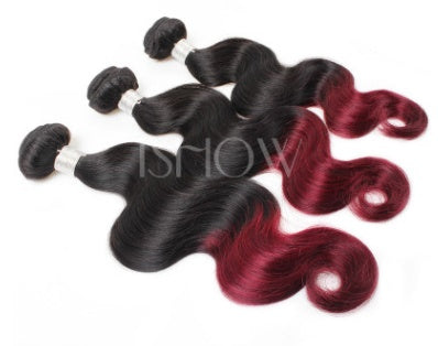 Xuchang Brazil Red Wine two-color body wave hair