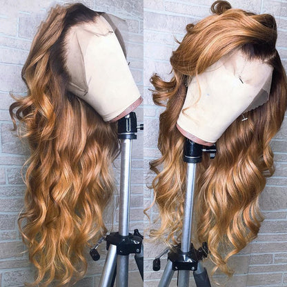 Remy Ombre Lace Front Human Hair Wigs