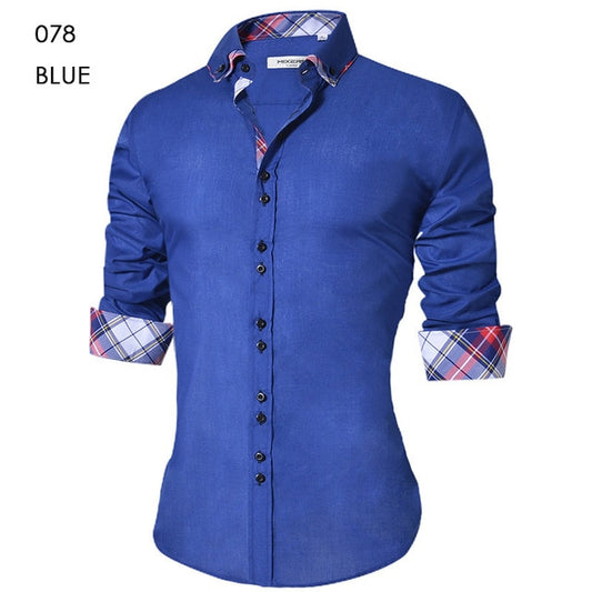 Slim Fit Casual Button Down Long Sleeve Formal Dress Shirts