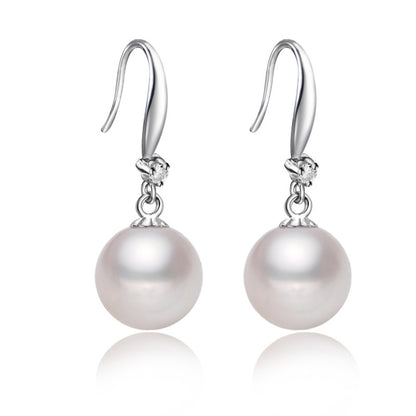 s925 Silver And Blue Jewelry Freshwater Pearl Stud Earrings