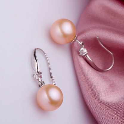 s925 Silver And Blue Jewelry Freshwater Pearl Stud Earrings