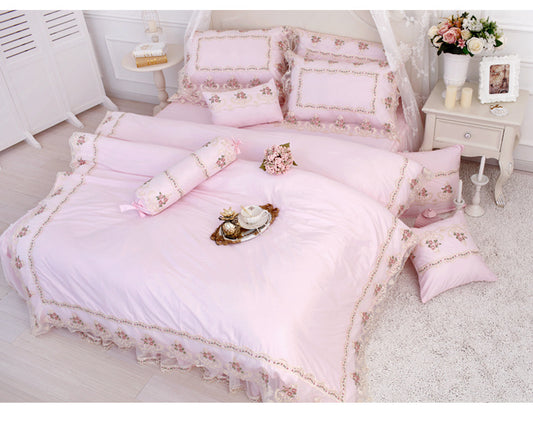 Nordic Four-Piece Princess Garden Bed Skirt