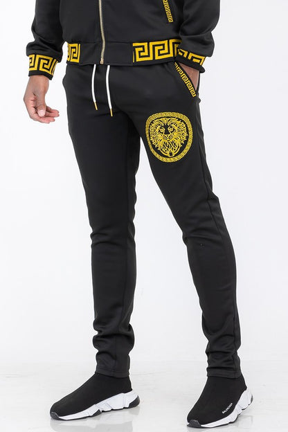 Black and Gold Detail Track Pants