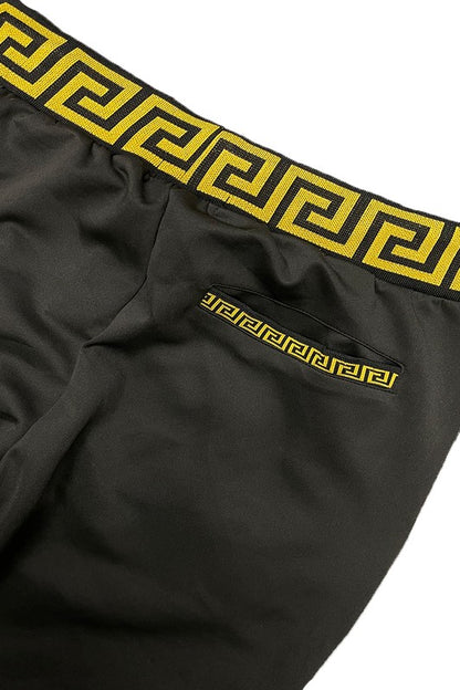 Black and Gold Detail Track Pants