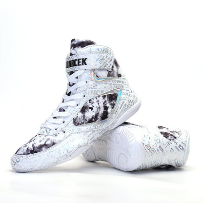 High-top Fashion Graffiti Style Boxing Sneakers