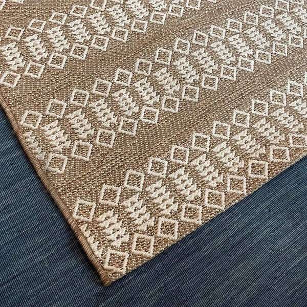 7x10 Feet Brown Beige Outdoor Area Rug