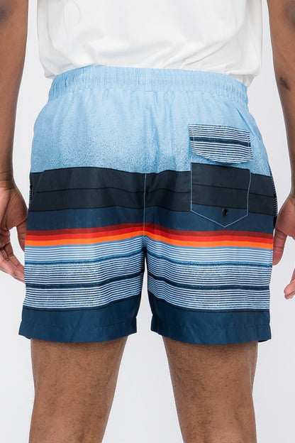 Blue stripes Swim Trunks Board Shorts