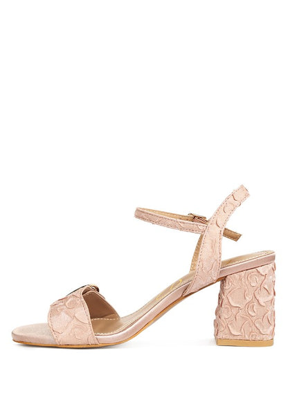 Chaplet Block Heel Pin Buckle Sandals