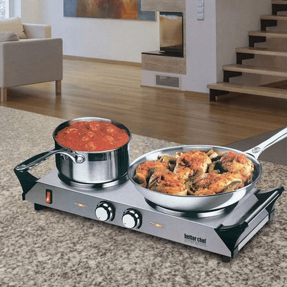 Better Chef Stainless Steel Electric Double Burner