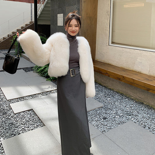 Fox Fur Whole Leather New Young Fur Coat