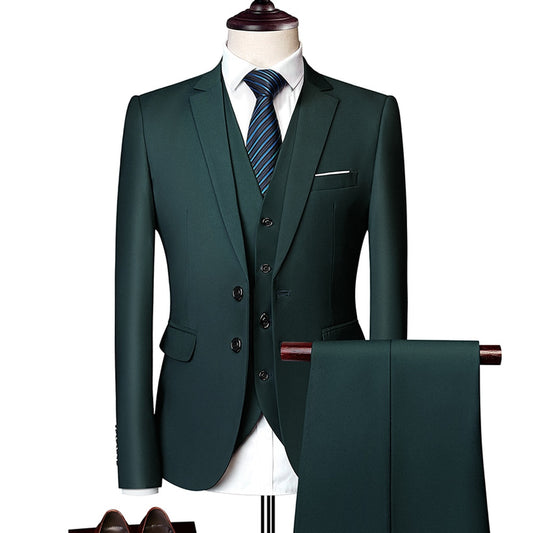 Slim Fit Tuxedo Suits 3Pcs Set (Jacket+Pants+Vest)