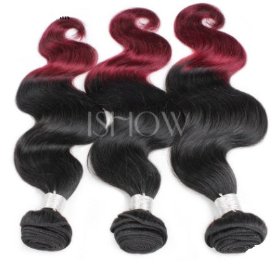 Xuchang Brazil Red Wine two-color body wave hair