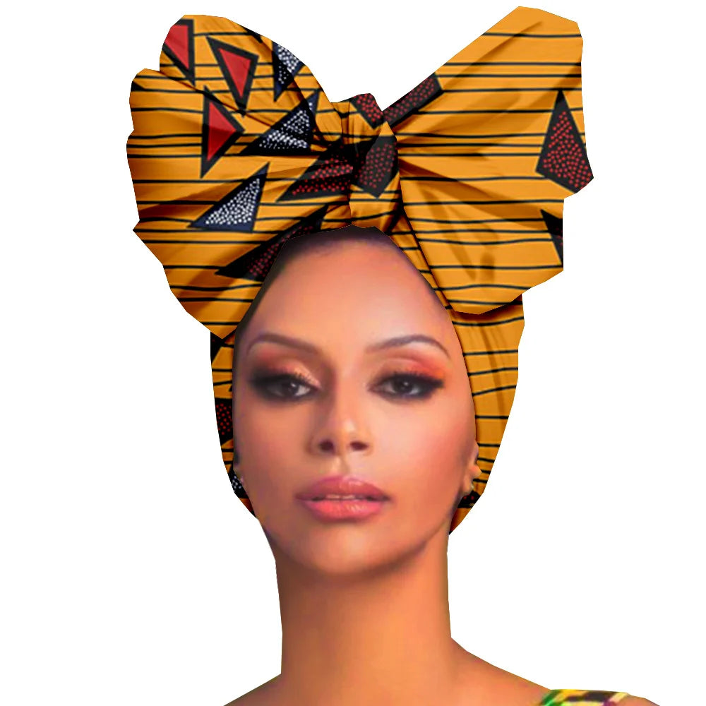 African Headwraps for Women Handband Material Wax Headtie Headscarf Turban Traditional AFRIPRIDE A19H006