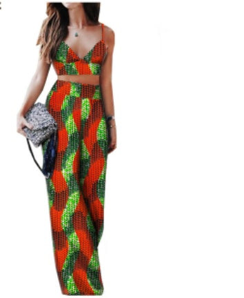 African Print Ladies Two Piece Suit