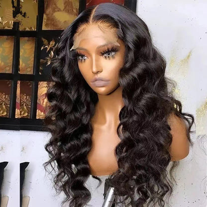 Long Red Front Lace Big Wave Curly Hair Wig