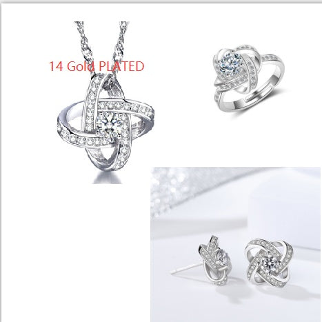 925 Sterling Silver Necklace For Women Forever Heart AAA Zircon Mosaic Necklaces & Pendants Gift