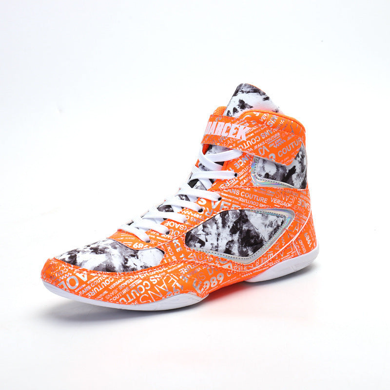 High-top Fashion Graffiti Style Boxing Sneakers