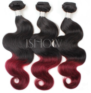 Xuchang Brazil Red Wine two-color body wave hair