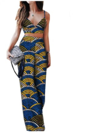 African Print Ladies Two Piece Suit