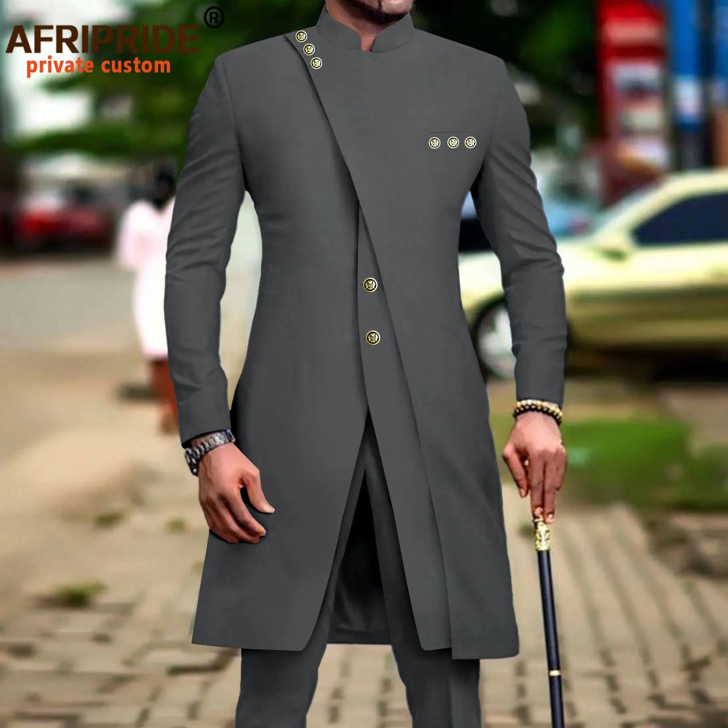 African Suits for Men Slim Fit Single Breasted Blazer and Pants Set Business Dress Suit Party Wedding Evening A2316022