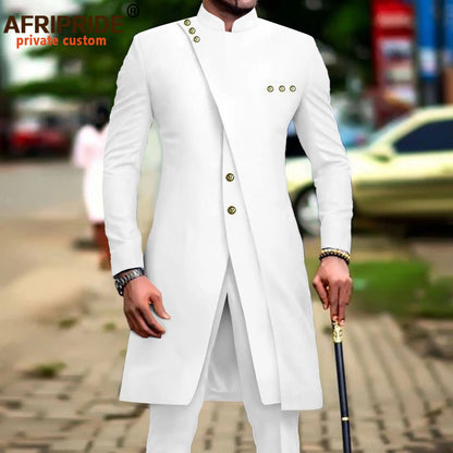 African Suits for Men Slim Fit Single Breasted Blazer and Pants Set Business Dress Suit Party Wedding Evening A2316022