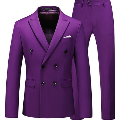 2 Pieces Slim Fit Casual Tuxedo Suit Set