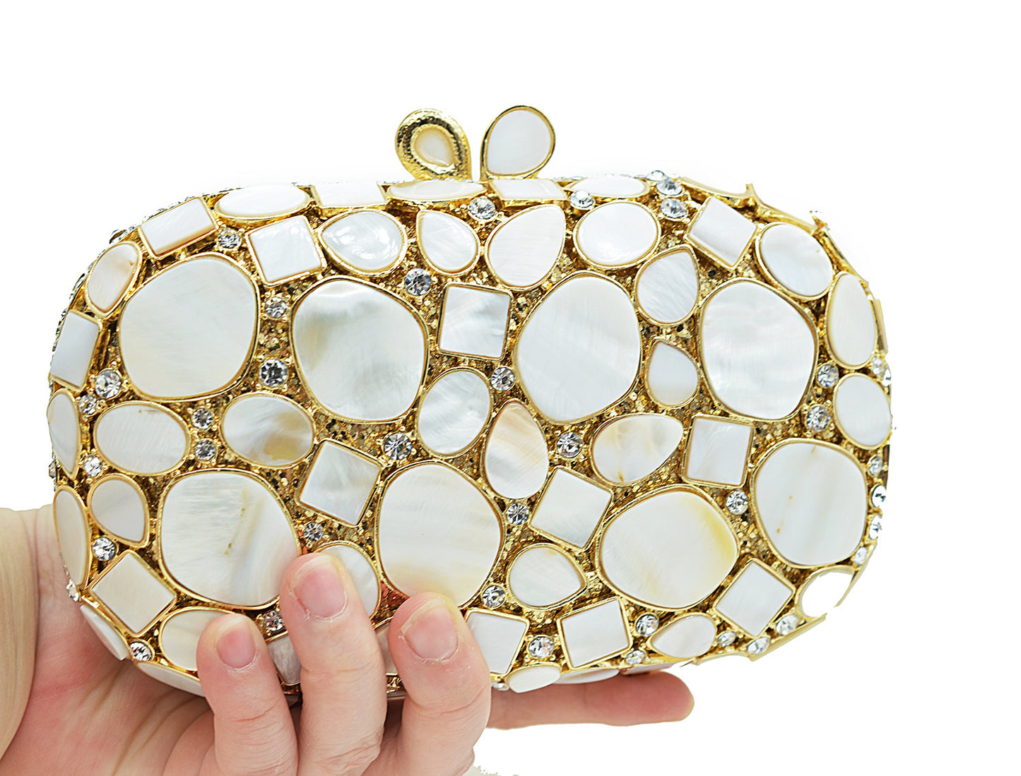 Women Luxury Crystal Evening Bags Bridal White Wedding Clutch Bag Party  Handbag Purse