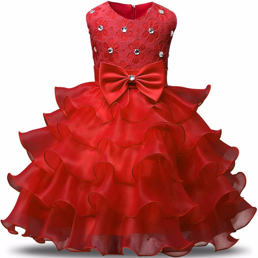 Flower Girl Dress Formal 3-8 Years Floral Baby Girls Dresses