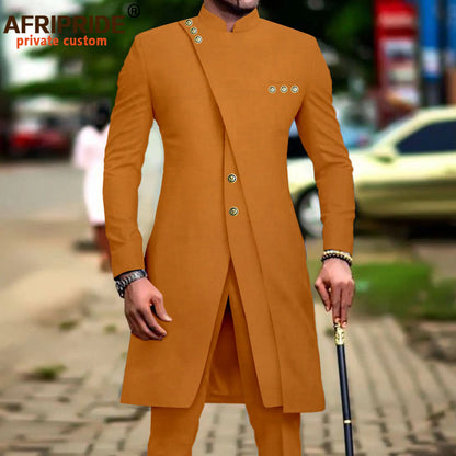 African Suits for Men Slim Fit Single Breasted Blazer and Pants Set Business Dress Suit Party Wedding Evening A2316022