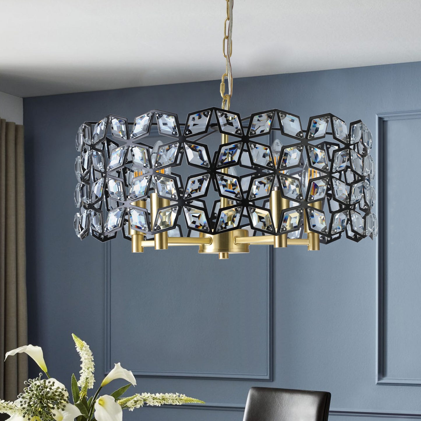 Modern Crystal Chandelier for Living-Room Round Crystal Lamp Luxury Home Decor  Light Fixture