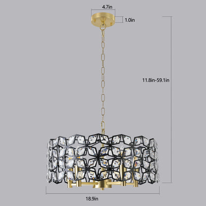 Modern Crystal Chandelier for Living-Room Round Crystal Lamp Luxury Home Decor  Light Fixture