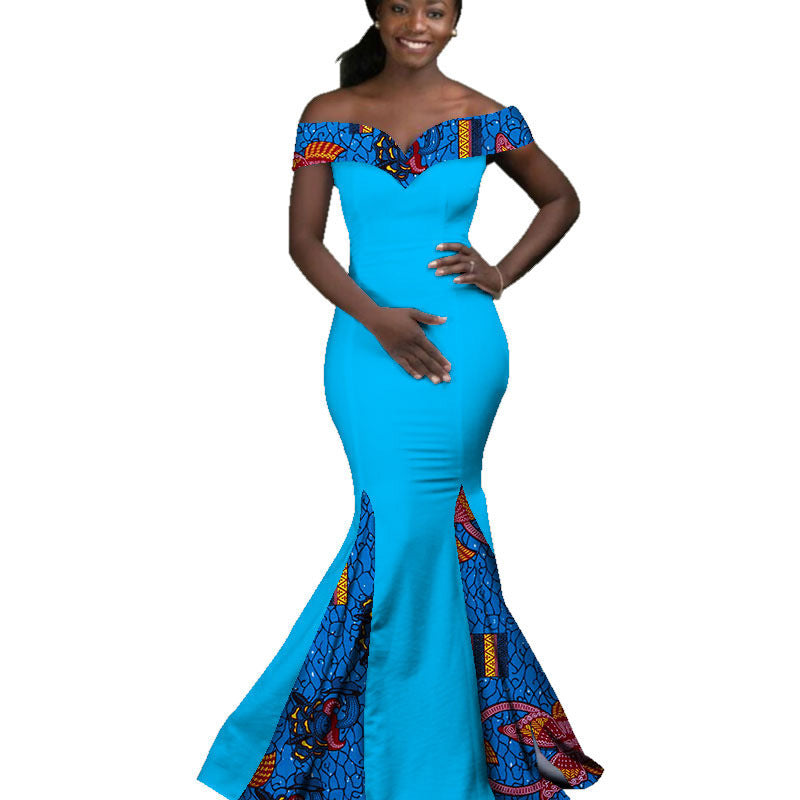 African Women Dress Wax Print Fashion Ankara