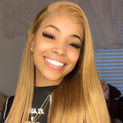 Honey Blonde Body Wave Lace Front Human Hair Wig