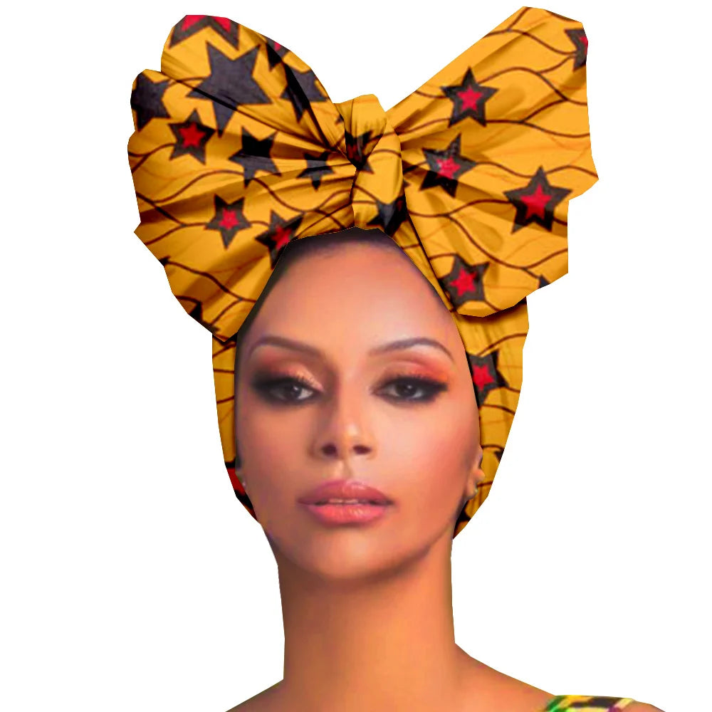 African Headwraps for Women Handband Material Wax Headtie Headscarf Turban Traditional AFRIPRIDE A19H006