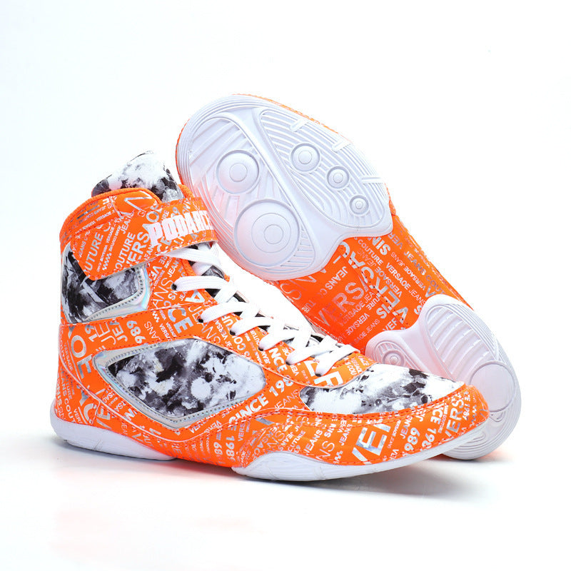 High-top Fashion Graffiti Style Boxing Sneakers