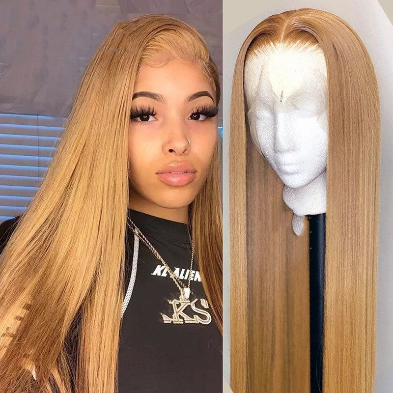 Honey Blonde Body Wave Lace Front Human Hair Wig