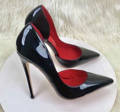 Stiletto D'Orsay Pumps High High Heel Low Vamp Hand Made Court Shoes