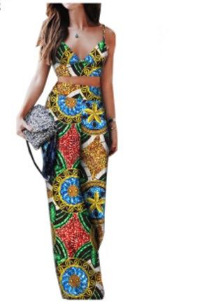 African Print Ladies Two Piece Suit