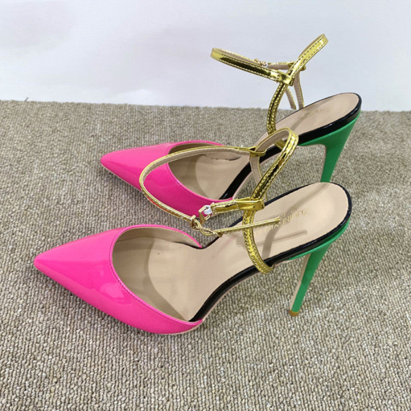 Colorblock Strap Sandals