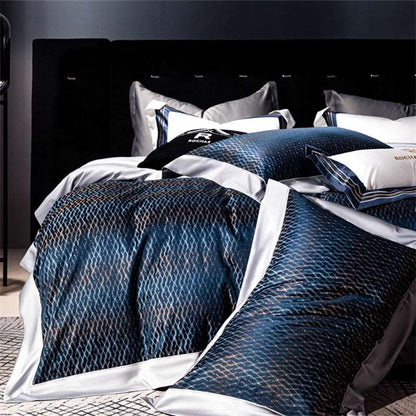 160 Long-staple Cotton Yarn-dyed Four-piece Jacquard Bedding Set